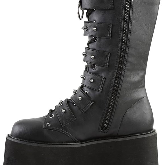 Demonia DAMNED 225 Dark Soul Black Platform Boots